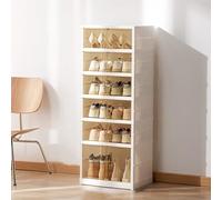 Scarpiera modulare trasparente dal design sottile salvaspazio per soggiorno e guardaroba, facile installazione AllinOne, dimensioni: 44 x 34,5 x 117 cm, per organizzare le scarpe in modo efficiente