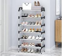 Scarpiera multi-livello, organizer portatile per riporre le scarpe, portascarpe indipendente salvaspazio per ingresso, piccolo ripiano per scarpe per armadio, corridoio, camera da letto, porta (55x25x