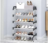Scarpiera multi-livello, organizer portatile per riporre le scarpe, portascarpe indipendente salvaspazio per ingresso, piccolo ripiano per scarpe per armadio, corridoio, camera da letto, porta (55x25x