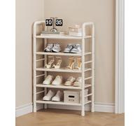 Scarpiera multi-livello, ripiano per scarpe con maniglia curva, organizer verticale per riporre le scarpe, per armadio, corridoio, ingresso, porta, dormitorio, laminato rimovibile (B 47x25x80cm)