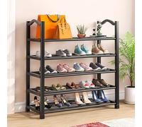 Scarpiera multi-livello, ripiano per scarpe largo 25 cm, passo 170 mm, organizer per armadietto portascarpe verticale per armadio, corridoio, ingresso, dormitorio, tubo laminare rimovibile (A 60x25x80