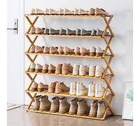 Scarpiera multistrato - 6 ripiani per la casa, installazione gratuita, 98 x 25 x 110 cm, soluzione pieghevole per riporre le scarpe nell'armadio