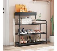 Scarpiera multistrato con struttura portaoggetti, ripiano per scarpe, portaoggetti con scomparto rimovibile in tessuto, organizer per scarpe per ingresso corridoio armadio stretto, passo 185 mm (C 60x