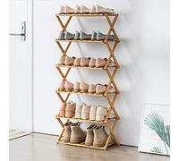 Scarpiera multistrato, scaffale salvaspazio a 6 ripiani per la casa, facile da montare, 50 x 25 x 110 cm, soluzione versatile per riporre scarpe da armadio
