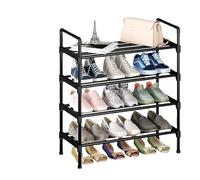 Scarpiera multistrato Semplice Assemblaggio Casa Ripiano di stoccaggio Divisorio in Metallo Regolabile Scarpa Frame Holder Organizer salvaspazio per scarpe Durevole ed elegante