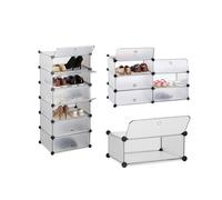 Scarpiera Multiuso 10 Ripiani Modulabili 40x17x10cm per Casa e Ufficio
