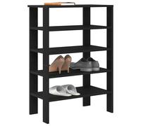 Scarpiera Nera 61x32x87,5 cm in Truciolato