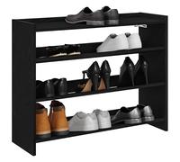 vidaXL Scarpiera Nera 80x25x62 cm in Truciolato, Mobile Porta Scarpe, scarpiera in Legno, mobiletto per Scarpe, Organizer per Scarpe