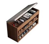 Scarpiera organizer con sedile imbottito, soluzione elegante per massimizzare lo spazio nel corridoio