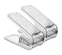 Scarpiera organizer per scarpe, a doppia piattaforma, impilabile, trasparente, spessa, con 3 diverse altezze, per scarpe da ginnastica, sandali