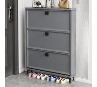 Scarpiera, organizer verticale con 3 cassetti a ribalta, regolabile, sottile, estraibile, per corridoio e ingresso, design rotante e impilabile per spazi ristretti