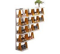 Scarpiera organizer verticale, stretta e verticale, in plastica, multistrato per scale per corridoio e soggiorno