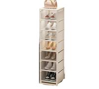 Scarpiera Organizzatore di scarpe a più strati Organizzatore di scarpiere Scaffale salvaspazio for armadio di risparmio regolabile con ripiano impilabile ad angolo a parete Home Scarpiera(8 layers whi