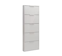 Scarpiera PACIANO con 5 vani a ribalta in laminato, LAP 65x173,5x15 cm