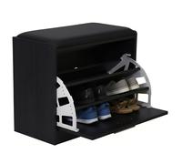 SCARPIERA PANCA INGRESSO IN LEGNO CON CUSCINO E ANTA SALVASPAZIO 60X30X48 CM