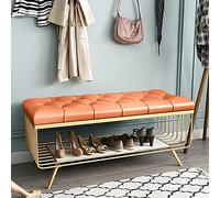 Scarpiera panchina, organizer da ingresso con sedile in pelle PU, soluzione elegante per casa e portico