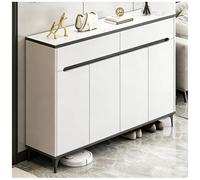 Scarpiera per ingresso Scarpiera con cassetti Scarpieras a scomparsa stretta con ripiani regolabili Scarpieras moderna a 6 ripiani indipendente per ingresso e soggiorno,Bianca,120×32×100cm