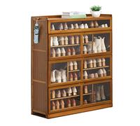 Scarpiera per ingresso, scarpiera in legno a 7 ripiani, per ingresso, contiene 17-35 paia di scarpe e stivali, 3 dimensioni (100 cm)