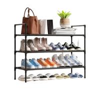 Scarpiera Piccola,Semplice Scarpiera,Per Armadi Ingressi Garage E Camere Da Letto. Scarpiera In Metallo, Ripiani Leggeri E Salvaspazio Con Tessuto Non Tessuto(72 * 28 * 72cm)