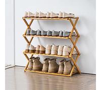 Scarpiera pieghevole a 4 ripiani, soluzione salvaspazio per casa e armadio, facile da montare, scaffale multistrato per scarpe, 68 x 25 x 68 cm, abbellisci le tue scarpe in modo efficiente