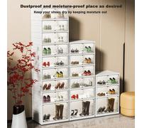 Scarpiera pieghevole con 6/9 livelli, mobiletto portascarpe impilabile per spazi di stoccaggio stretti, scatole organizer per corridoio e soggiorno Descrizione:Nome prodotto: Scatola per scarpe pieghe