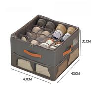 Scarpiera Pieghevole con Coperchio Organizzatore Portatile per Casa e Armadio