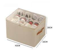 Scarpiera Pieghevole con Coperchio Organizzatore Portatile per Casa e Armadio