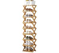 Scarpiera pieghevole in bambù, multifunzionale, per casa, ingresso, corridoio, balcone, camera da letto, elegante soluzione per riporre le scarpe