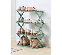 Scarpiera pieghevole in bambù - organizer salvaspazio multifunzionale per corridoio, camera da letto e giardino - elegante soluzione per riporre le scarpe