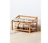 Scarpiera pieghevole in bambù - Robusto ripiano autoportante per armadio e ingresso, nessuna installazione necessaria, design salvaspazio, ideale per l'organizzazione domestica