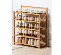 Scarpiera pieghevole in bambù - Robusto ripiano autoportante per armadio e ingresso, nessuna installazione necessaria, design salvaspazio, ideale per l'organizzazione domestica