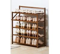 Scarpiera pieghevole in bambù - Robusto ripiano autoportante per armadio e ingresso, nessuna installazione necessaria, design salvaspazio, ideale per l'organizzazione domestica