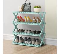 Scarpiera pieghevole in bambù, scaffale multistrato senza montaggio, organizer salvaspazio per casa e ingresso