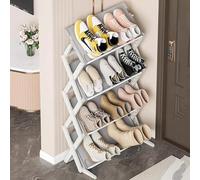 Scarpiera pieghevole in plastica, autoportante, per stivali a metà polpaccio, scarpe di tela con tacco alto, design salvaspazio per casa e ingresso