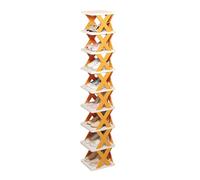 Scarpiera pieghevole - Organizer compatto 26,5 x 25,5 x 129,5 cm, unità durevole in ABS per risparmiare spazio, supporto verticale per scarpe per piccoli appartamenti, armadio, bagno, ingresso camper