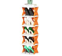 Scarpiera pieghevole organizer per scarpe pieghevole | Supporto stretto verticale per scatola di scarpe - Ripiani impilabili scarpiera multistrato per camera da letto corridoio camera da