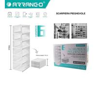 Scarpiera Pieghevole Richiudibile Arrango 6 Contenitori Salvaspazio per Scarpe