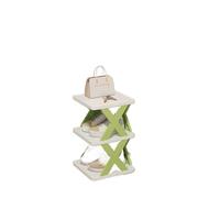 Scarpiera pieghevole scarpiera organizer staccabile salva famiglia rack multi strato semplice scarpe mensola colore armadio scarpiera (verde, 3 strati)