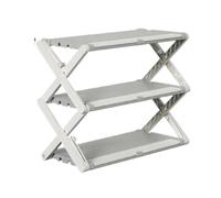 Scarpiera pieghevole Scarpiera pieghevole a forma di X Scaffale a 3/4 strati Mensola Semplice Multifunzionale Telescopico Scarpe integrate Scarpiera stretta (3 strati)