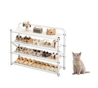 Scarpiera pieghevole stretta salvaspazio per ingresso, corridoio e armadio, lunghezza 50, 70, 90 cm, profondità 27 cm, colore bianco, 5 ripiani (89,9 x 86,1 cm)