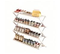 Scarpiera Pieghevole Verticale Stretta Angolare Bambù Scarpiera Salvaspazio Slim Organizer Scarpe Non Richiede Installazione Per Piccoli Soggiorni Appartamenti Bagno Angolo White5-tier 39.37In