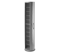 EMPORIUM Pop Scarpiera in Polipropilene con Base in Metallo o Legno. Scarpiera Girevole 360° 11 Ripiani 007 Grigio