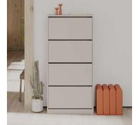 Scarpiera quattro ante a ribalta 73x26x154,5 cm light mocha