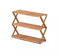 Scarpiera regolabile in bambù a 3 ripiani, ecologica, organizer autoportante per ingresso e armadio, soluzione sopra la porta, dimensioni della torre: 70 cm