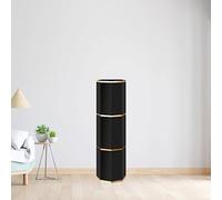 Scarpiera rotante a 360° verticale per piccoli spazi, rotonda, autoportante, ad angolo, per ingresso scarpe, 3/6/9/12/15 livelli (colore)