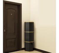 Scarpiera rotante con ante adsorbimento, organizer verticale salvaspazio per piccoli spazi, soluzione moderna per riporre oggetti in ingresso