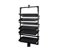 Scarpiera rotante - regolabile in altezza, salvaspazio in metallo, impilabile, per armadio e piccole camere da letto, mensola verticale retrattile