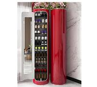 Scarpiera rotante sterilizzante intelligente a 360° - moderna scarpiera rotonda verticale a torre portaoggetti a 6 strati unità di disinfezione per ingresso rosso 100 cm