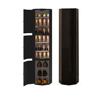 Scarpiera rotonda girevole a 360°, alta torre portaoggetti ad angolo rotante in metallo, design semplice e moderno per ingresso, disponibile in 45/86/127/169/210 cm (colore: 35 cm)