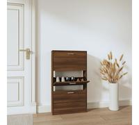 Scarpiera Rovere Marrone 59x17x108 cm in Legno Multistrato